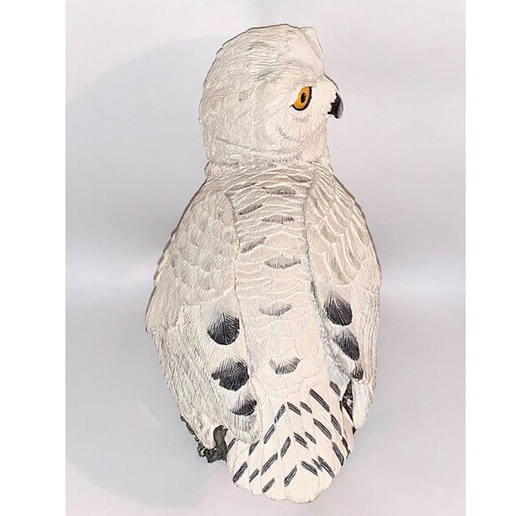Vintage Great Snowy Owl Sculpture Hamilton Collection Figurine (1994) - Picture 4 of 5